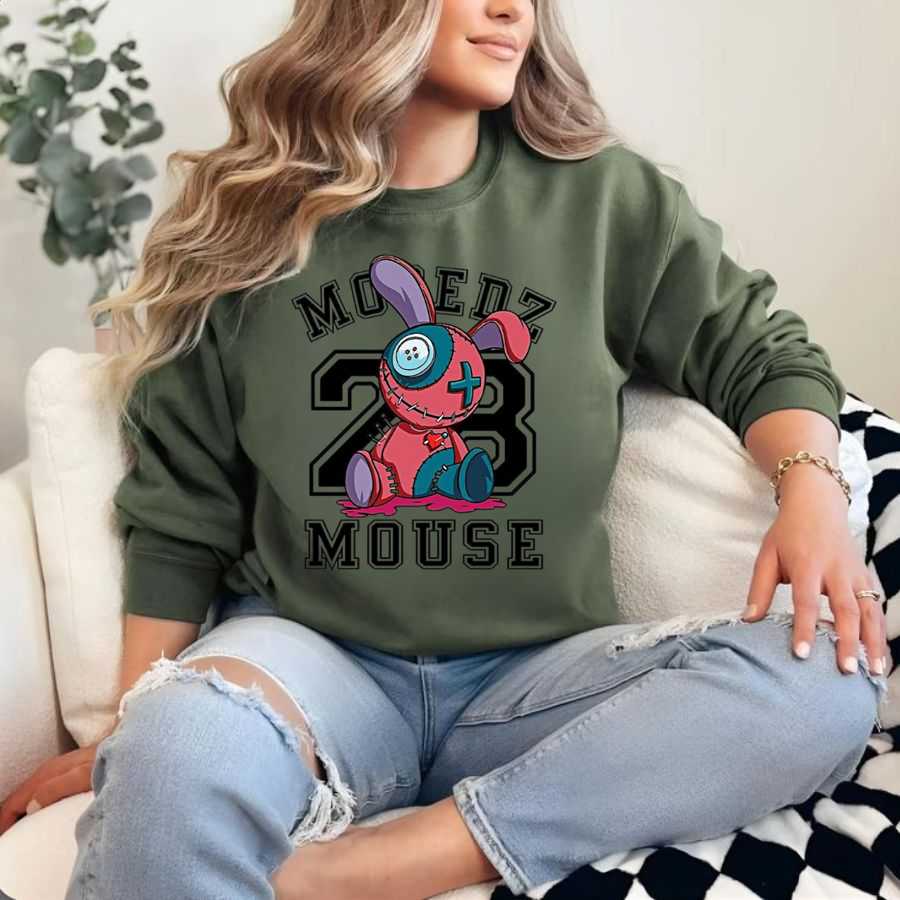 Creepy Cute Voodoo Mouse Mascot "meep" Art Sweatshirt